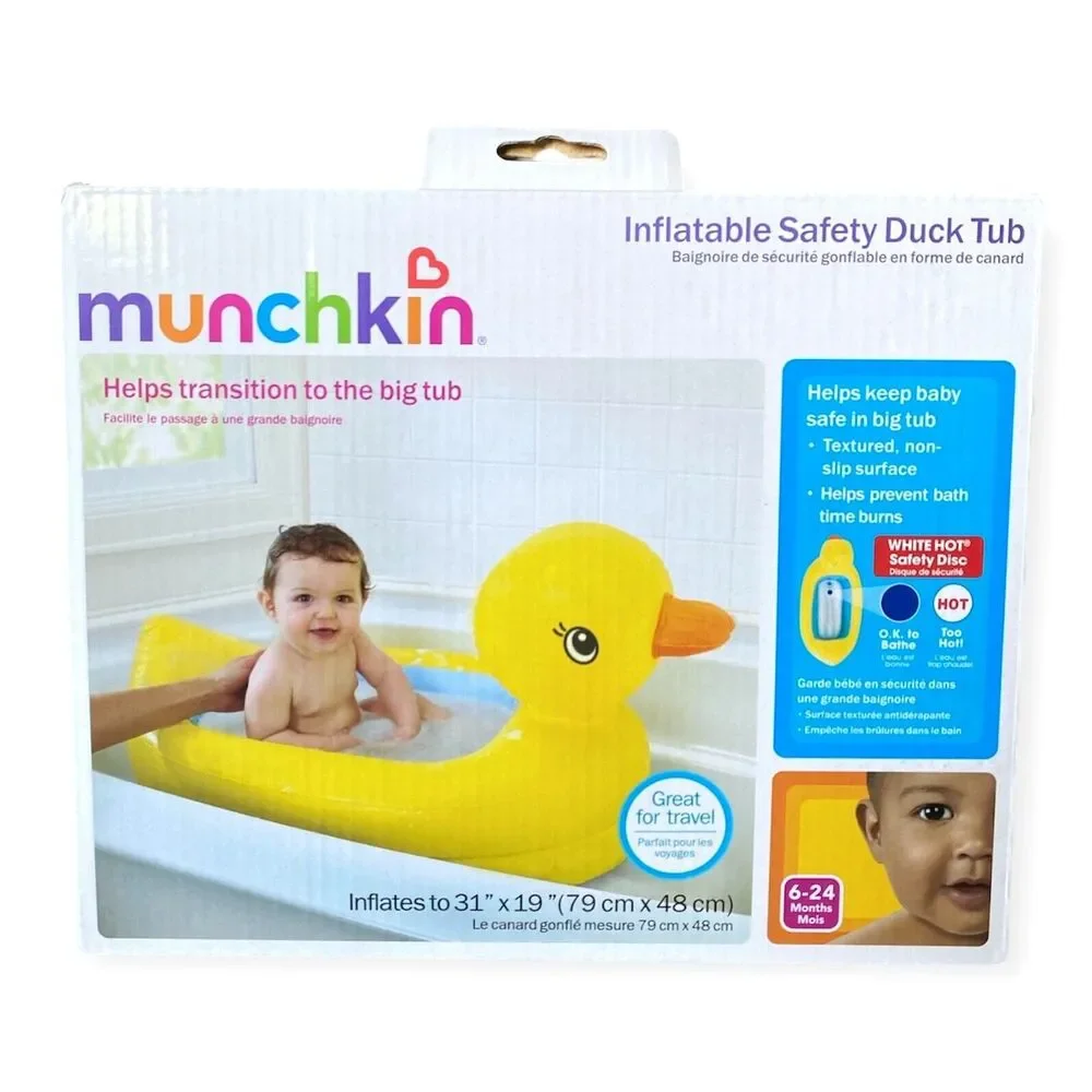 Inflatable Baby Bathtub Travel Tub Toddlers Portable Rubber Ducky MUNCHKIN NEW